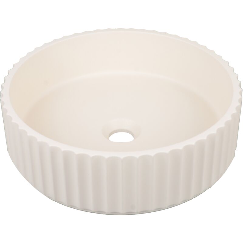 Vasque à poser Architek en béton blanc - Essebagno