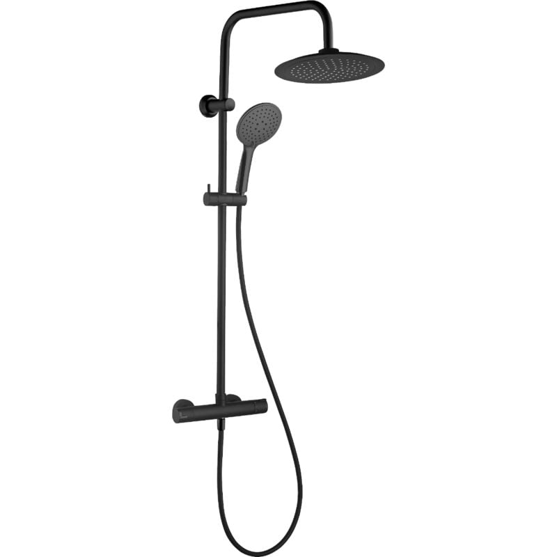 Colonne de douche thermostatique Essegoia noire mat - Essebagno