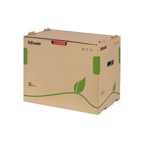 ESSELTE Archivbox Esselte ECO 42,7 x 34,3 x 30,5 cm (B x H x T) DIN A4 mit Archivdruck Wellpappe100 % recycelt naturbraun