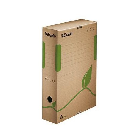 ESSELTE Archivbox Esselte ECO 8 x 32,7 x 23,3 cm (B x H x T) DIN A4 mit Archivdruck Wellpappe 100% recycelt naturbraun
