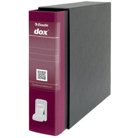 Esselte Dox 2 raccoglitore ad anelli A4 Nero, Bordeaux