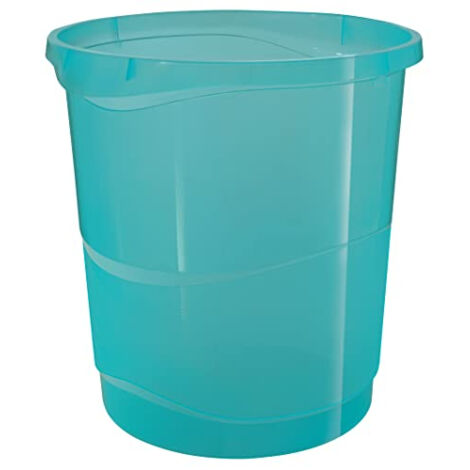 Esselte papelera colourice azul transparente