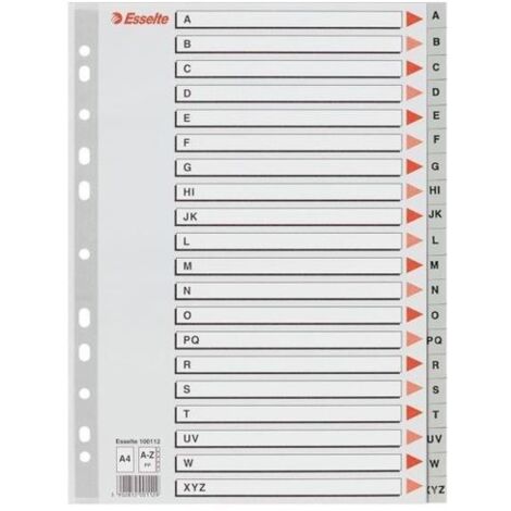 Esselte Polypropylene Indices