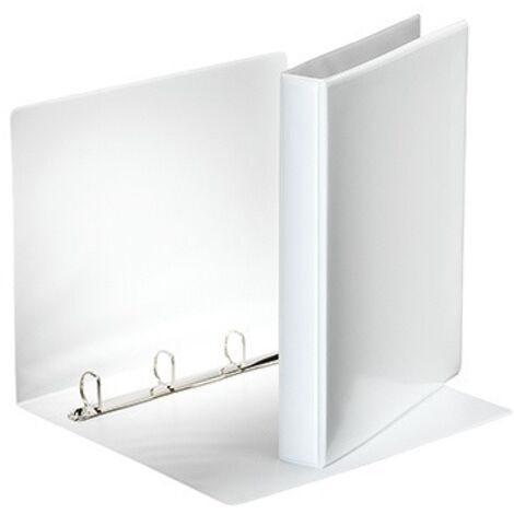 ESSELTE Präsentationsringbuch Esselte 44mm DIN A4 4 Ringe D-Mechanik Graupappe weiß