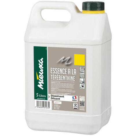 ESSENCE A LA TÉRÉBENTHINE 5L Diluant Dissolvant Détachant Entretien bois tomettes