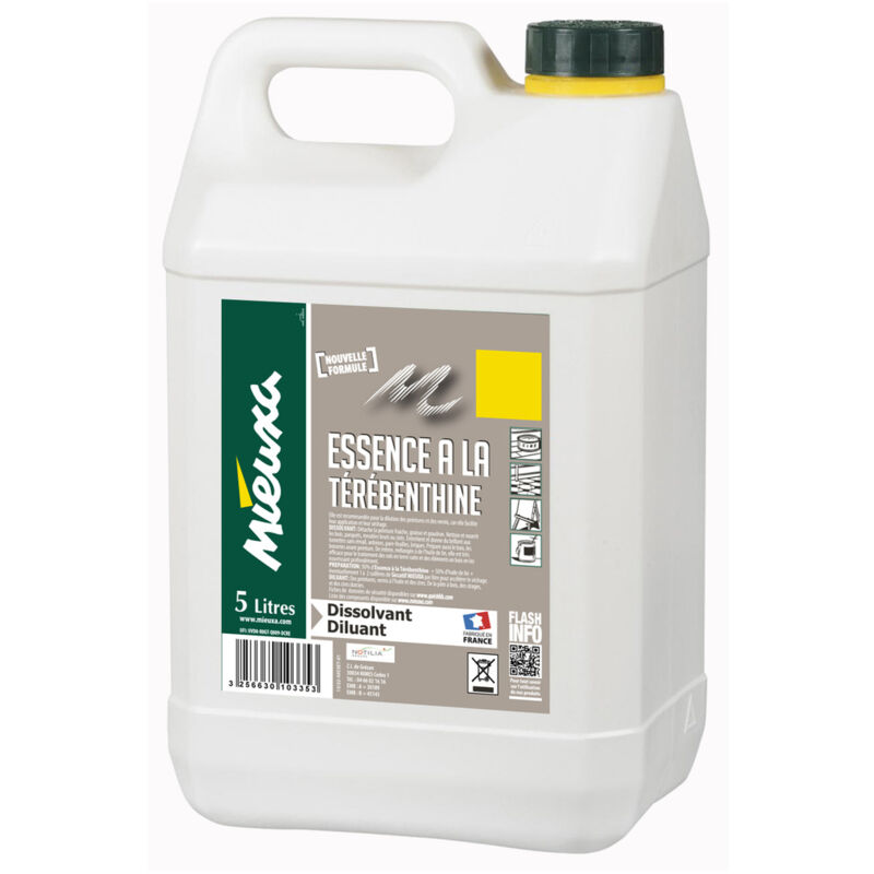 Essence à la Térébenthine Nouvelle Formule 5L - MIEUXA