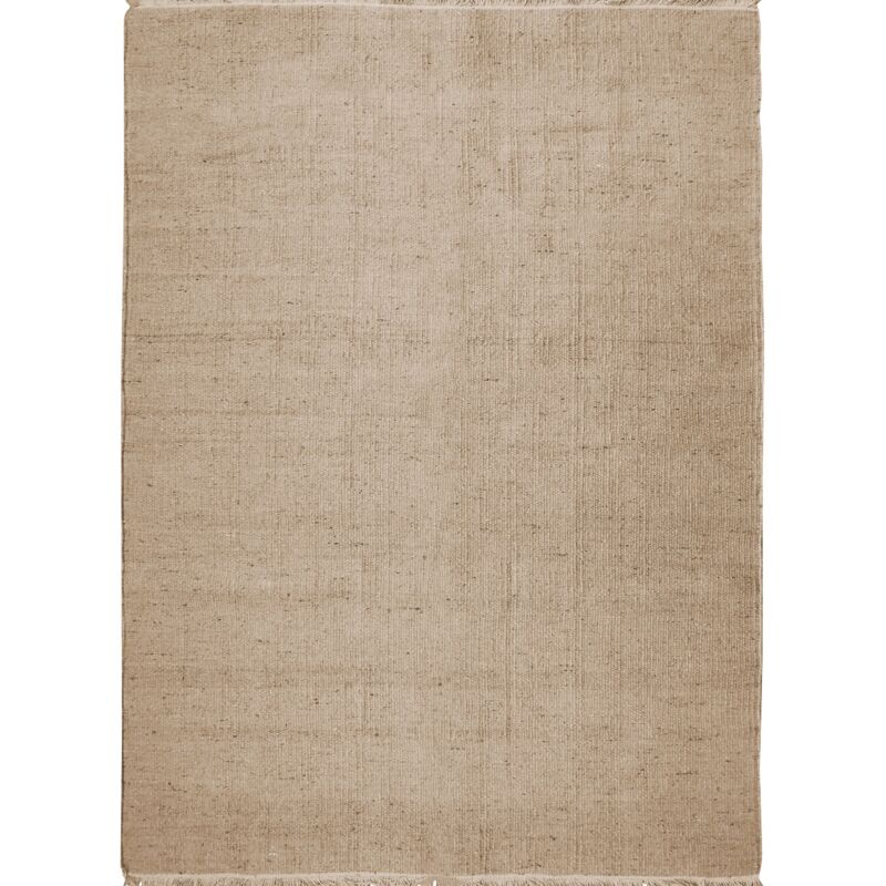 Thedecofactory - essence - Tapis en jute et coton avec franges natural 80x150