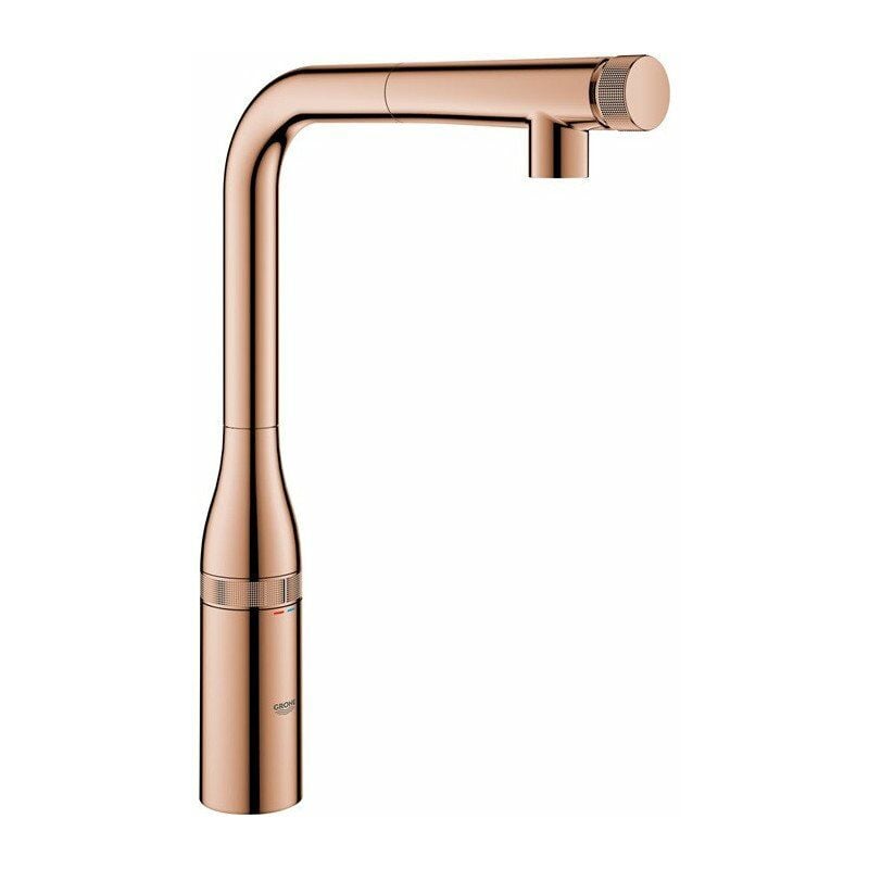 

Essence Smart Control Fregadero Mezclador 31615 L-Ausl Ducha de enjuague extensible en oro rosa brillante