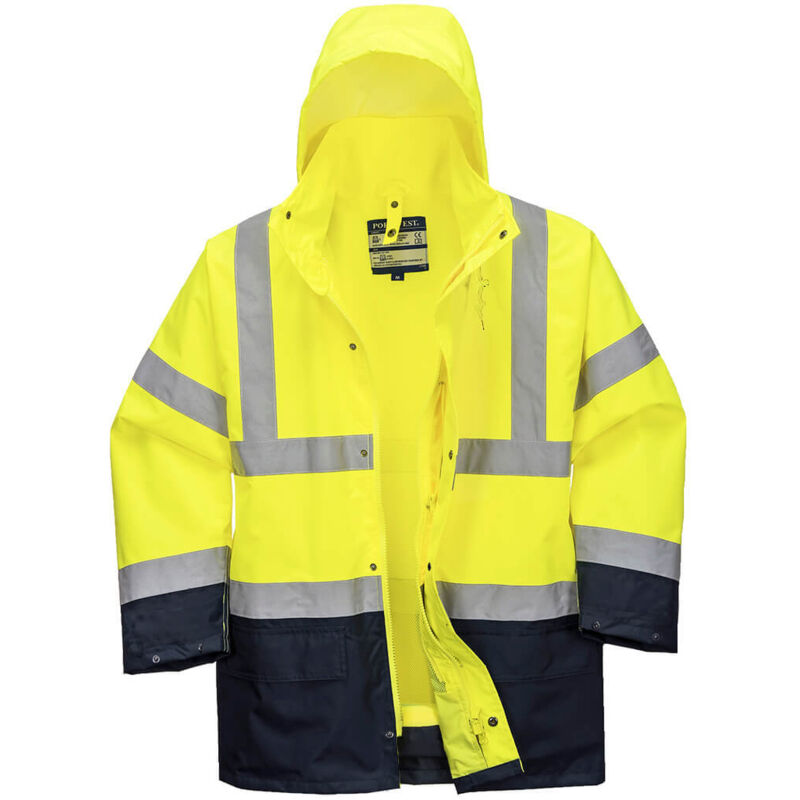 Parka 5 in 1 Essenziale Bicolore Giallo/Marino XS