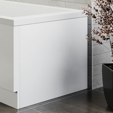 main image of "Essentials Acrylic Bath End Panel Straight Square Baths Width 750mm Bathroom"
