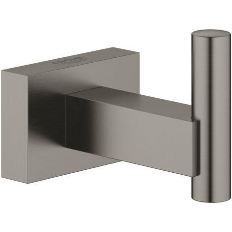 Essentials Cube patère murale, hard graphite brossé (G40511AL1)
