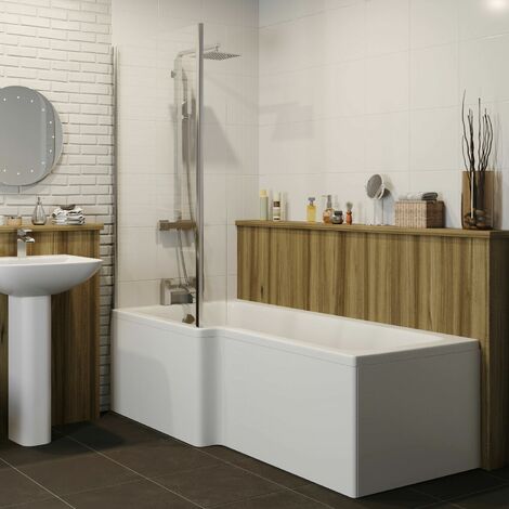 main image of "Essentials Square Shower Bath Screen"