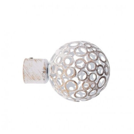 Essentiel Embout Boule Perforée Blanc Or - Luance