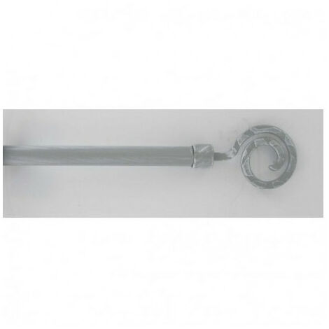 Essentiel Kit Tringle Embout Demeurenoirargent120a210cm - Essentiel