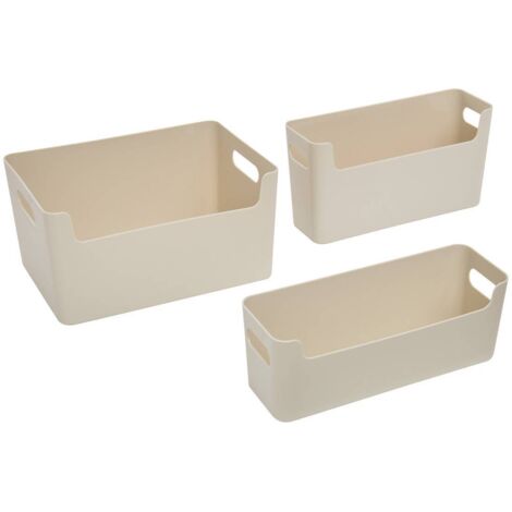 Essentiels organizador l25.4 25.5 26.3cm beige 3 piezas - 5five