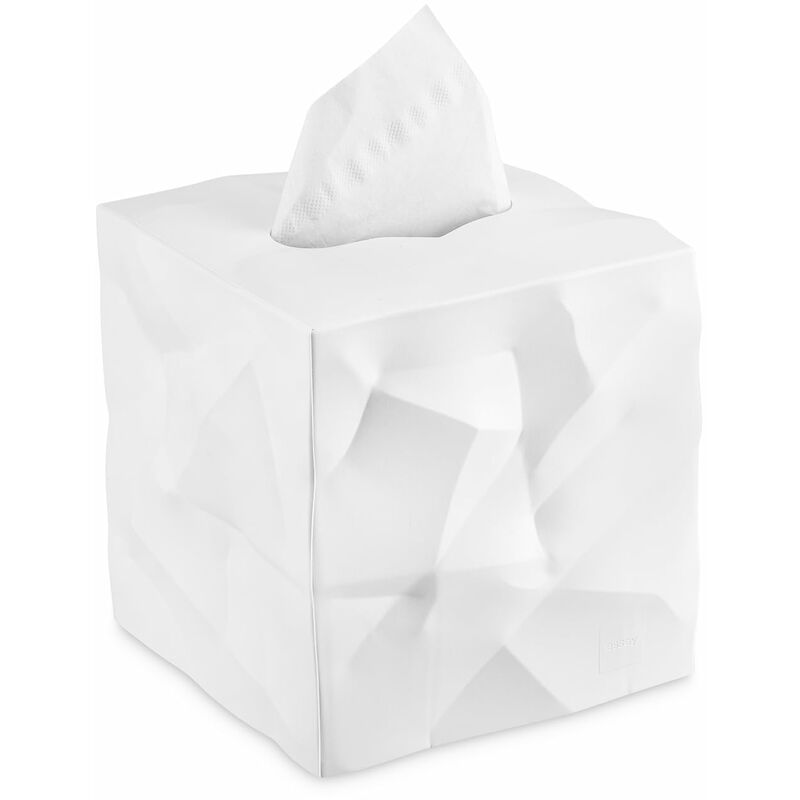 Image of Scatola portafazzoletti Wipy Cube i, Quadrata, Colore Bianco Moderno 13x13x13 cm Bianco - Essey