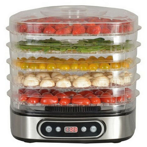 KITCHENCHEF Essiccatore per frutta e verdura a 5 vassoi 450w - secco5ix - kitchen chef