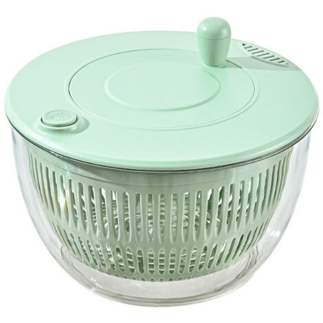 Essiccatore per verdure, utensile da cucina multifunzionale, design trasparente, può essere utilizzato per centrifugare, dimensioni: 23 x 14 cm.