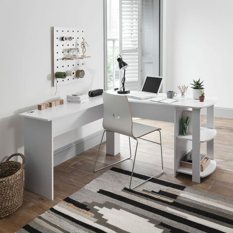 main image of "Essie corner desk - L-shaped - white - white"