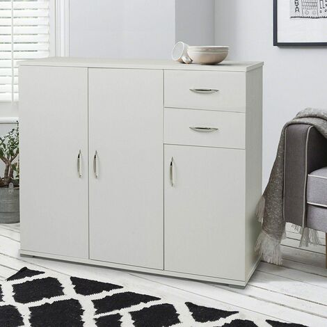 Essie - storage cabinet - home office - white - white
