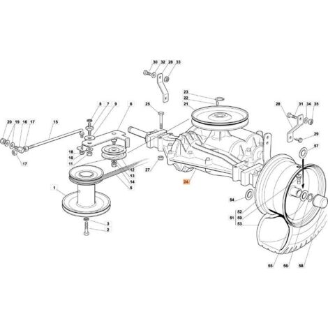 ESSIEU ARRIÈRE D'ORIGINE EMAK G118400915E2