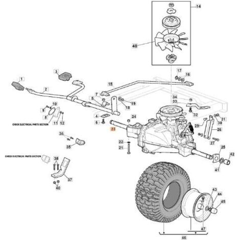 ESSIEU ARRIÈRE D'ORIGINE EMAK G118400919E2