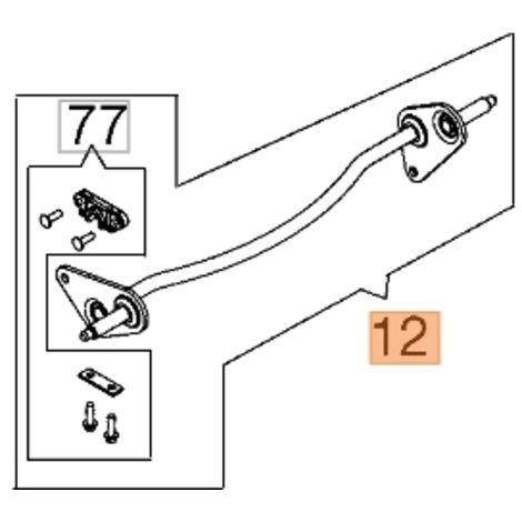 Essieu avant de tondeuse à gazon OLEOMAC ORIGINAL G 44 PBC - G 44 TK - G 48 TB