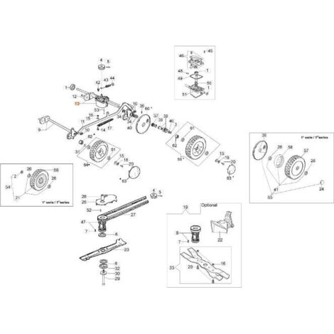 ESSIEU AVEC TRANSMISSION D'ORIGINE EMAK 8203433CR