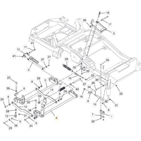 ESSIEU DE LEVAGE DE PLAQUE AVANT ORIGINAL STIGA - 118830848/0