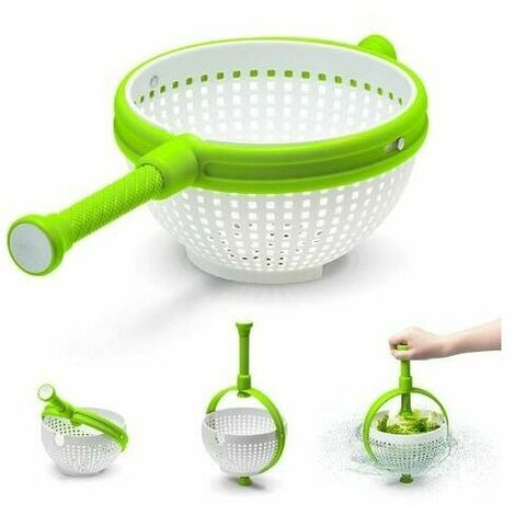 Essoreuse à salade facile à utiliser Passoire rotative en nylon anti-rayures Essoreuse à laitue