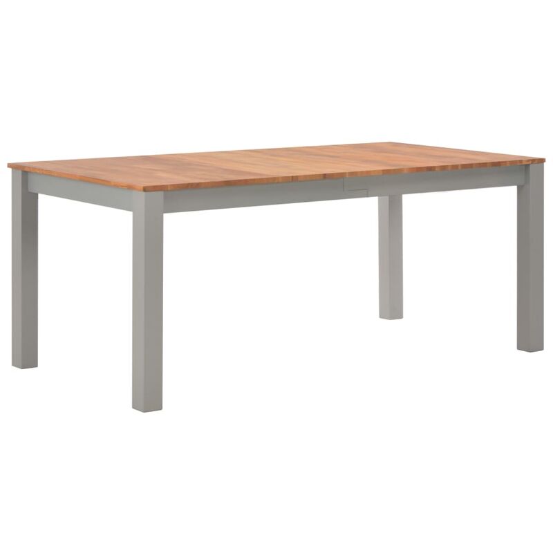 Esstisch Massivholz Eiche 180x90x74cm Grau - Grau - Vidaxl