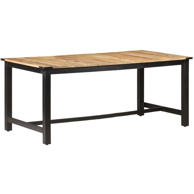 Esstisch Raues Mango-Massivholz 180x90x76cm - Braun - Vidaxl