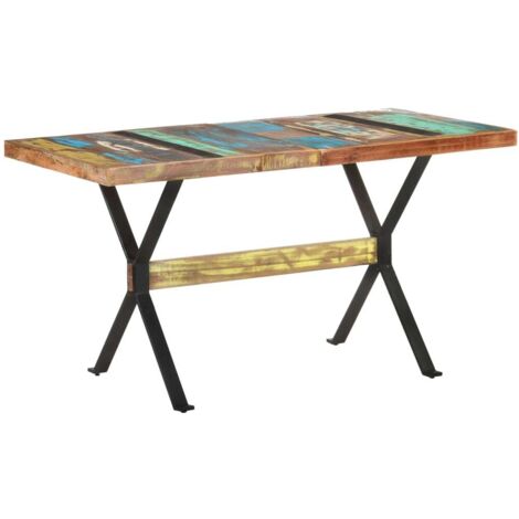 Esstisch 140x70x76 cm Altholz Massiv vidaXL