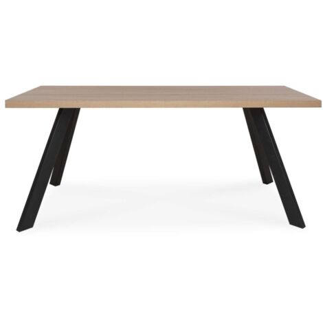 Esstisch 160 x 190 cm helle Eiche und Anthrazitgrau - Lugo