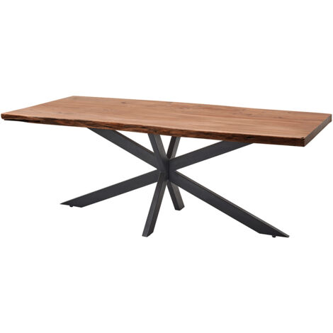 Esstisch 200x100cm, Akazie massiv mit Baumkante, NEWBURGH-119