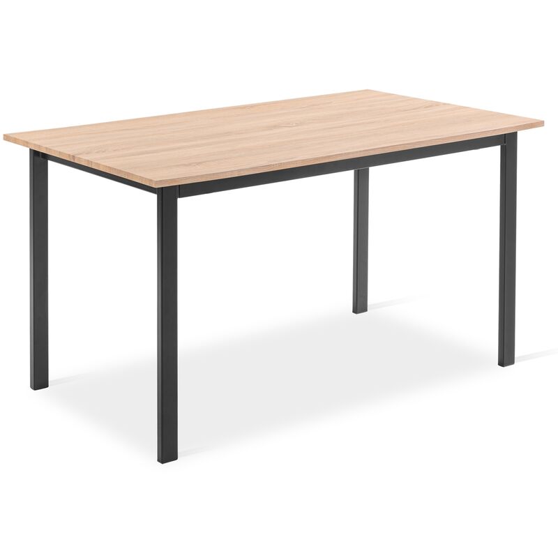 Mc Haus - Schwarzer Esstisch aus Holz nordisches Design moderner rechteckiger Tisch 140x80x77cm