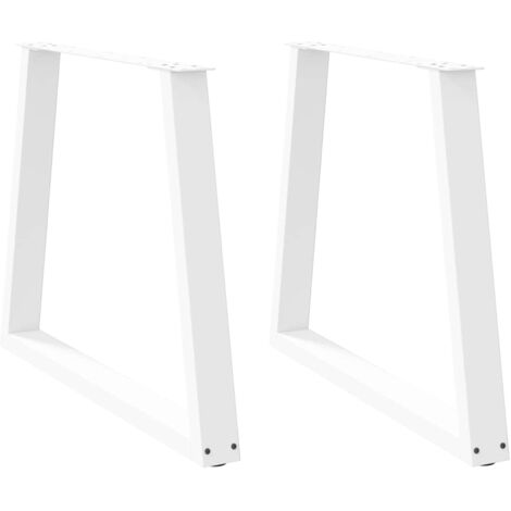 Esstisch Beine V-Form 2 Stück Weiß 70x(72-73,3) cm Stahl vidaXL
