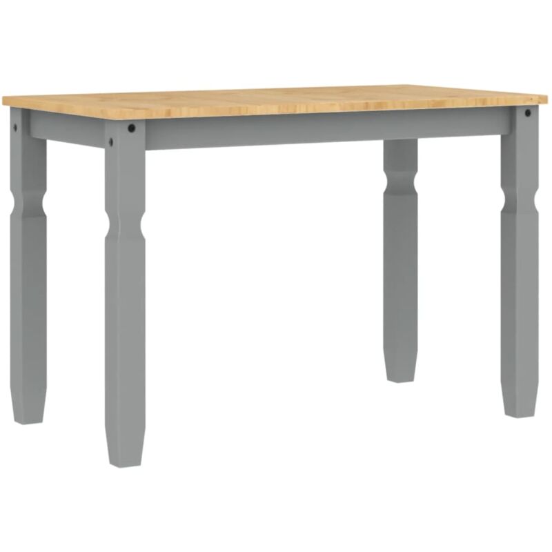 Esstisch Corona Grau 112x60x75 Cm Massivholz Kiefer - Vidaxl