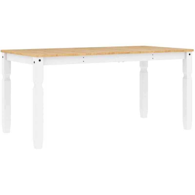 Vidaxl Esstisch Corona Weiß 160x80x75 Cm Massivholz Kiefer