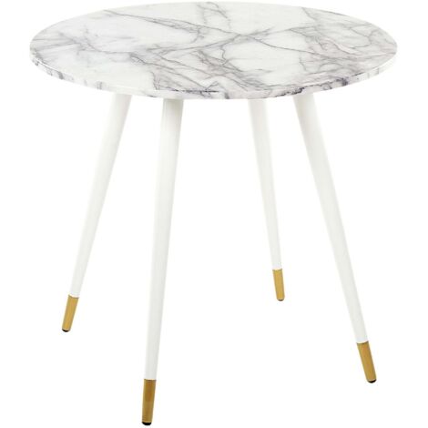 Esstisch GUTIERE Weißer Marmor 80 cm 80 cm