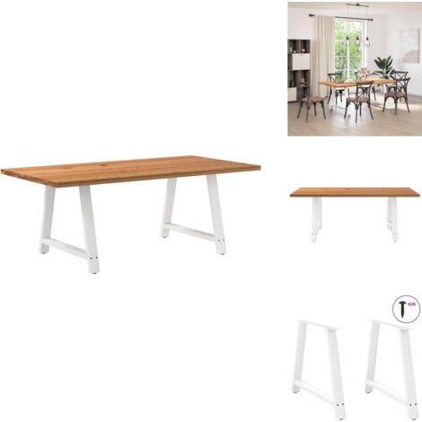 Esstisch Hellbraun 200x100x74 cm Massivholz Eiche Rechteckig - Esstisch - Esstische - Küchentisch - Esszimmertisch