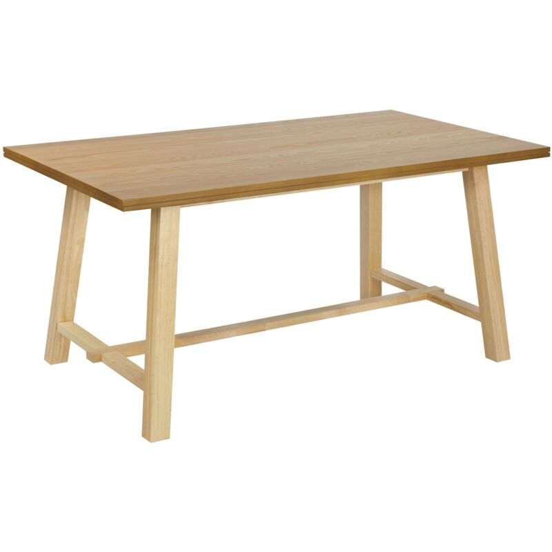 Beliani Esstisch Barnes Naturfarbene Esche 160 Cm 90 Cm