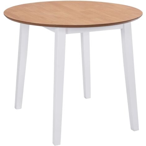 Esstisch Klappbar Rund MDF Weiß vidaXL