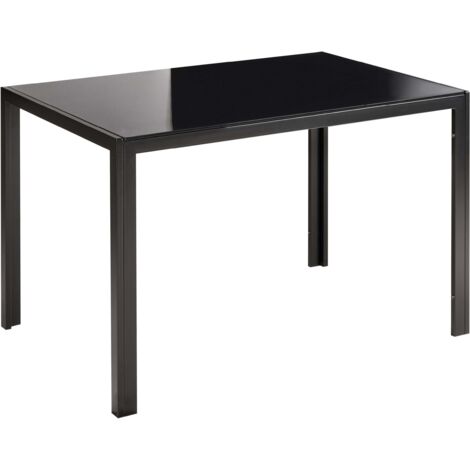 Esstisch LAVOS Schwarz 120 cm 80 cm Sicherheitsglas