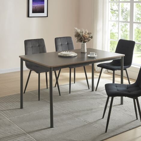 Esstisch Lindesberg für 4 Personen 120x70 cm Grau [en.casa]