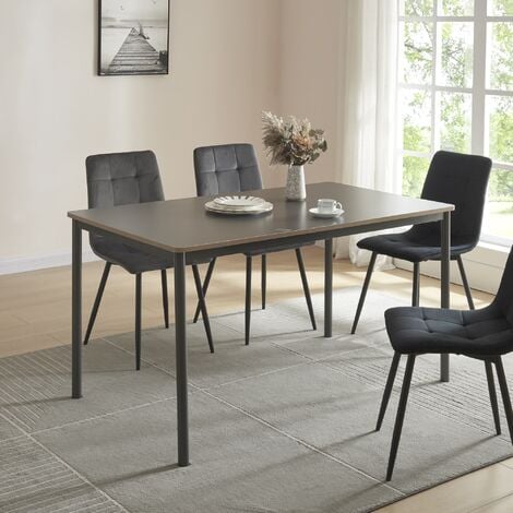 Esstisch Lindesberg für 6 Personen 140x80 cm Grau [en.casa]