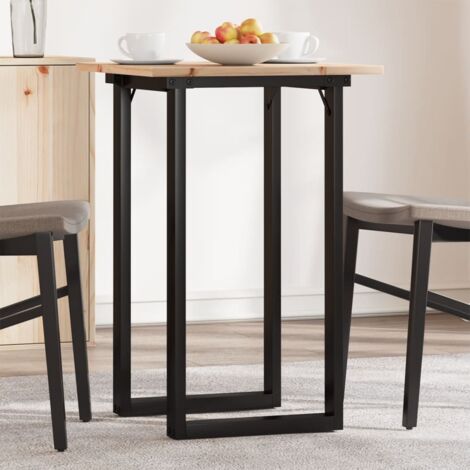 Esstisch O-Gestell 50x50x75 cm Massivholz Kiefer und Gusseisen vidaXL225693