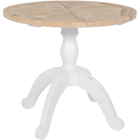 Esstisch Roswell Ø 90 cm natura/weiß