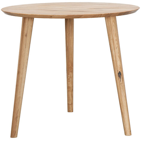 Esstisch rund, 75cm Durchmesser, Wildeiche massiv geölt, TARVA-69