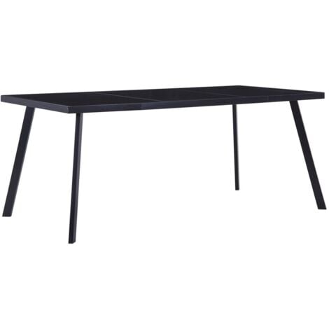 Esstisch Schwarz 160 x 80 x 75 cm Hartglas vidaXL